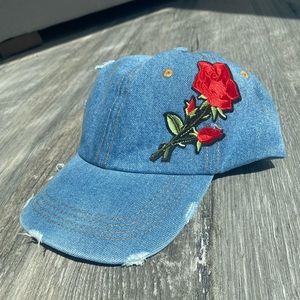David and Young Denim Rose Hat